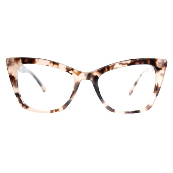Large Blush Tortoise Square Cat Eyeglasses named Lauren