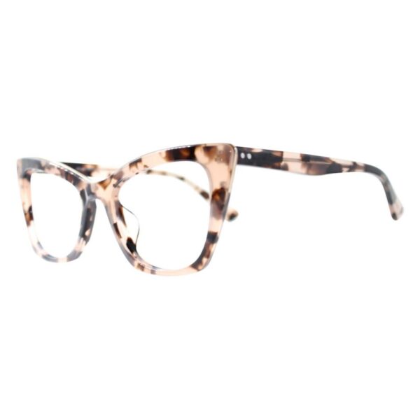 Large Blush Tortoise Square Cat Eyeglasses named Lauren
