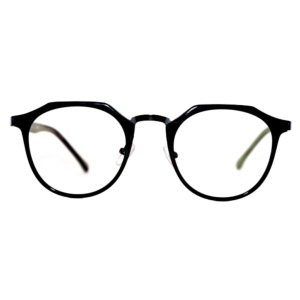 Black and Green Round Eyeglass Frame named Michelle