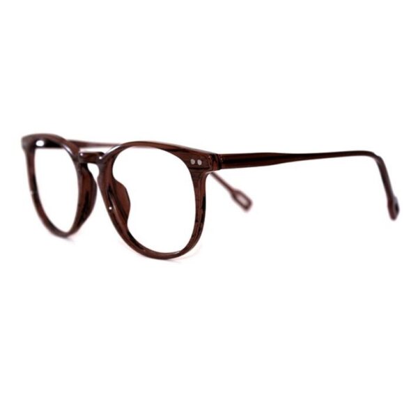 Brown Round Eyeglass Frame named Sam