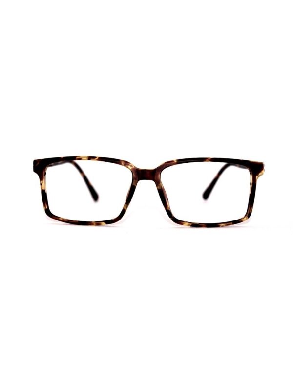 Hamilton eyeglass frame in tortoise. Classic large rectangular shape.