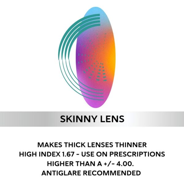Skinny lens, high index lens description