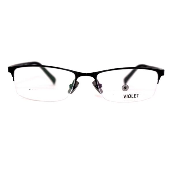 Rectangular Semi Rimless Black Eyeglass Frame named Jesse