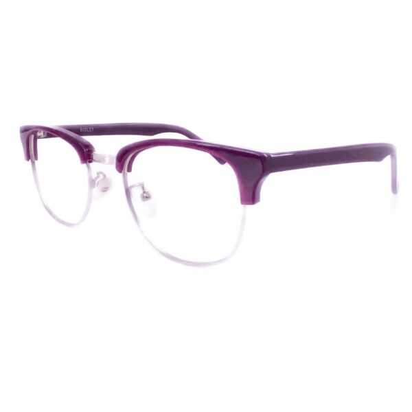 Clubmaster Eyeglass Frame Purple named Max