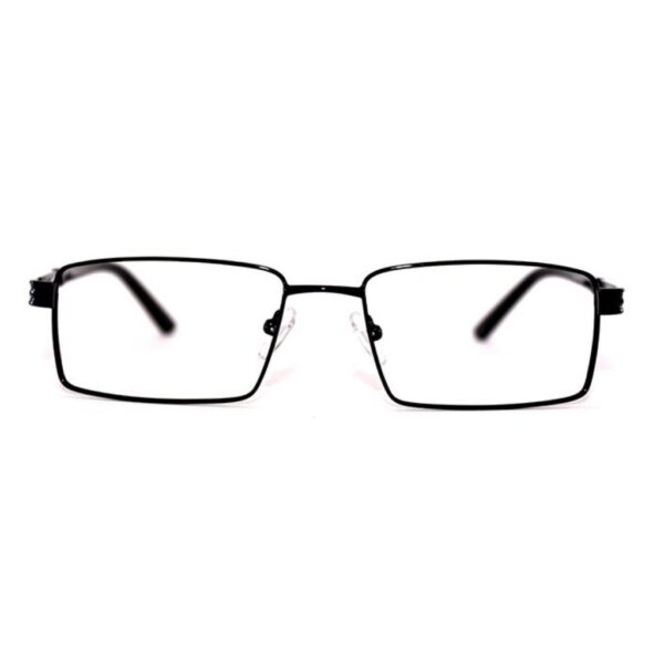 Square Black Metal Eyeglass Frame named Wallstreet