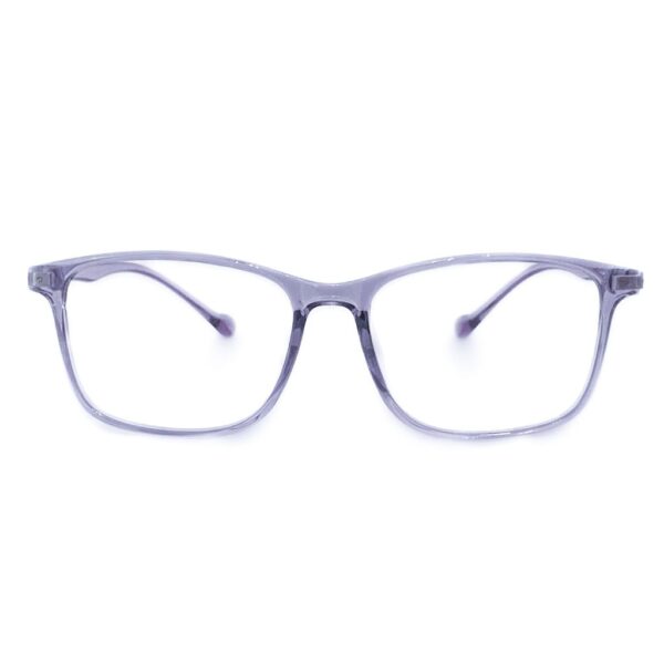 Eyeglasses named Bailey Square in transparent purple- Violet Eyewear