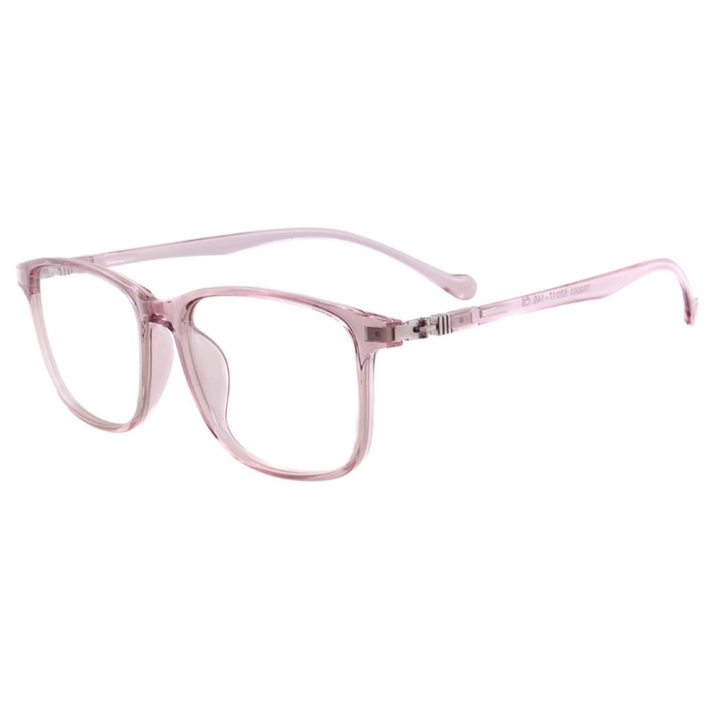 Eyeglasses named Bailey Square in transparent pink- Violet Eyewear
