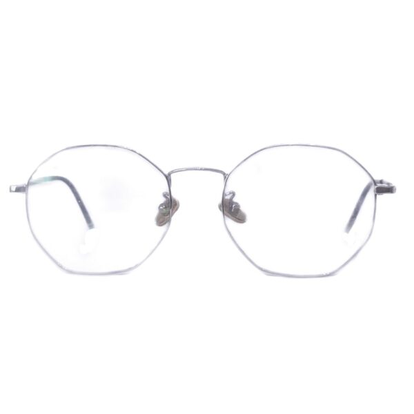 Harper octagon shaped eyeglass frame in silver